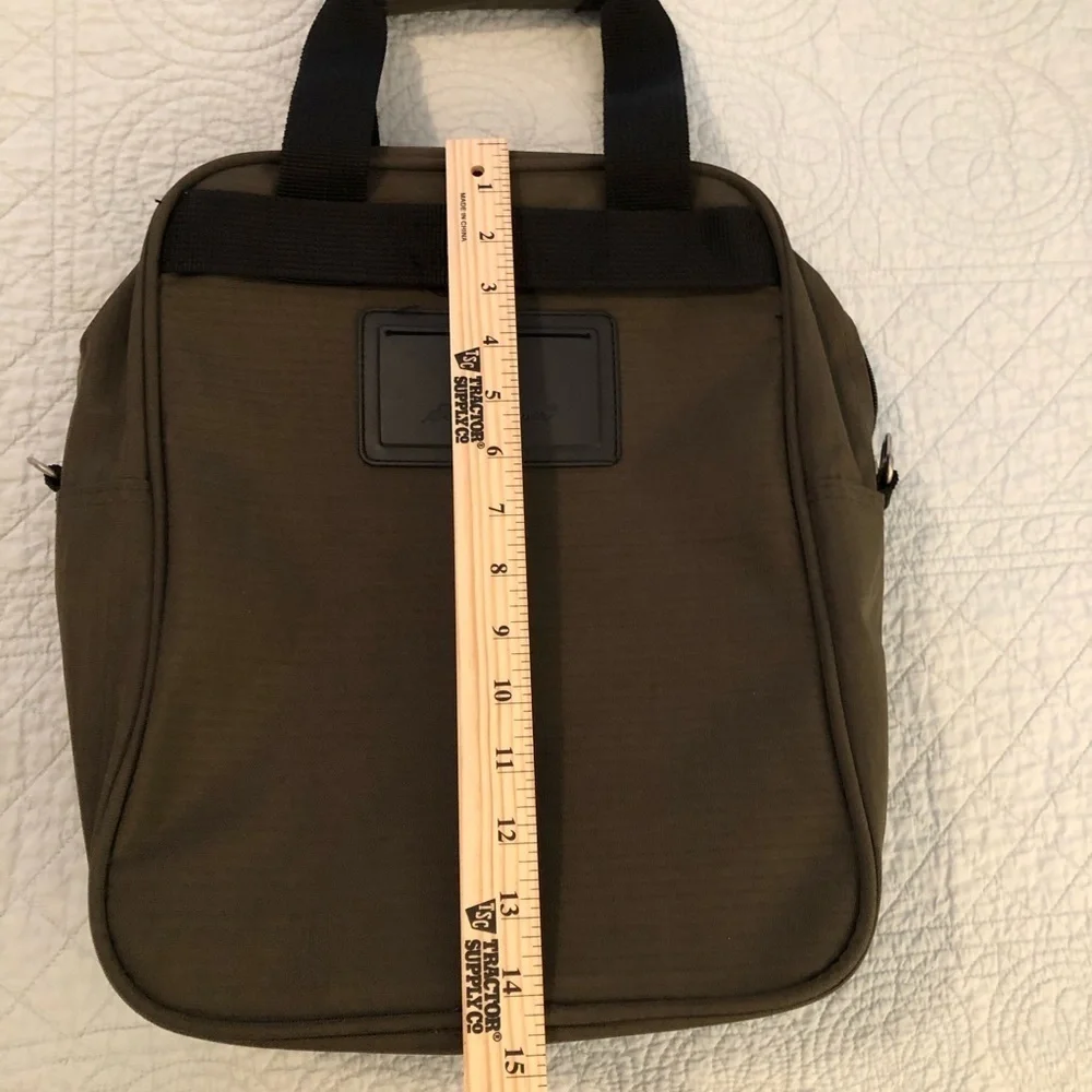 Eddie Bauer carry on travel bag lap top bag. Green rip stop material.